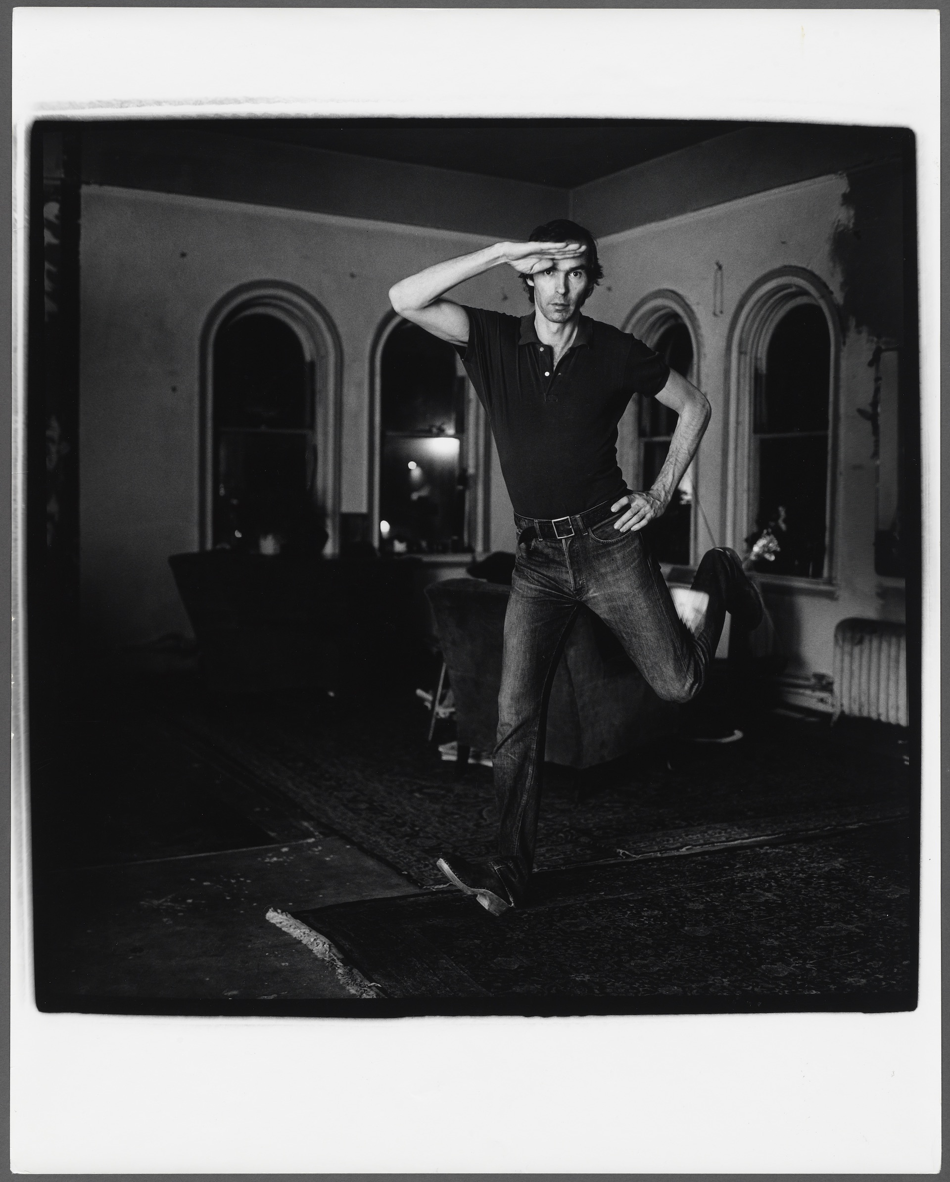 "Self Portrait Jumping," a 1974 photograph by artist Peter Hujar