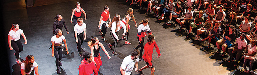 Ohio State students dance performance during the Wex Student Party