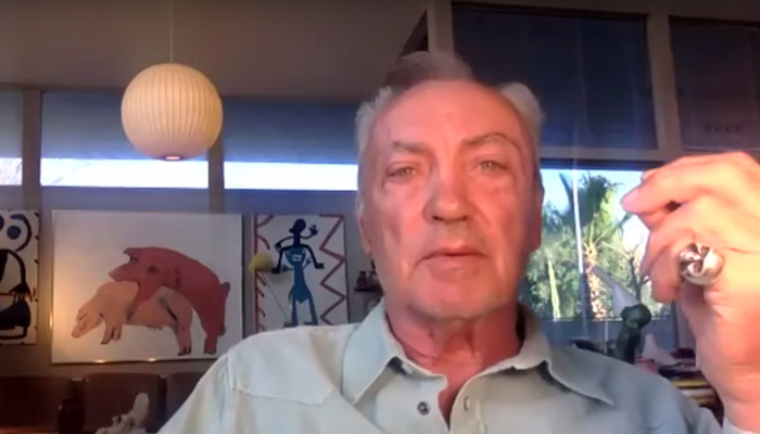 Actor Udo Kier speaking from his home about the film Bacurau