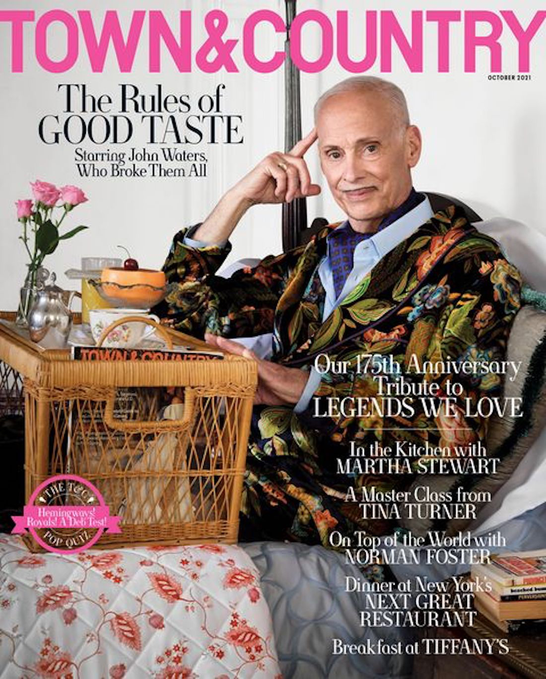 Town & Country magazine cover with John Waters